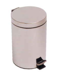Papelera pedal inox5l.
