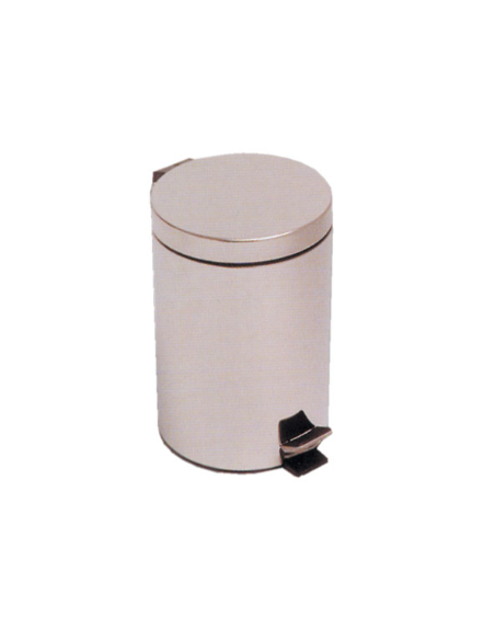 Papelera pedal inox5l.