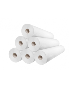 Rollo papel blanco estandar sin bolsa.